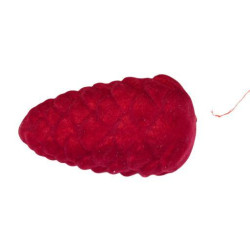 Sachet de 4 pommes de pin floquee 15cm 2 couleurs - Mistral - Grossi