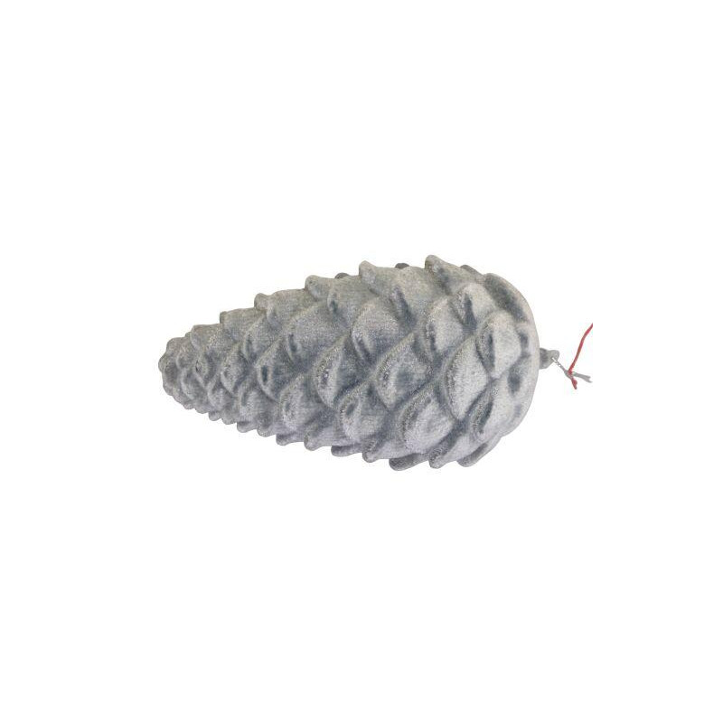 Sachet de 4 pommes de pin floquee 15cm 2 couleurs - Mistral - Grossi