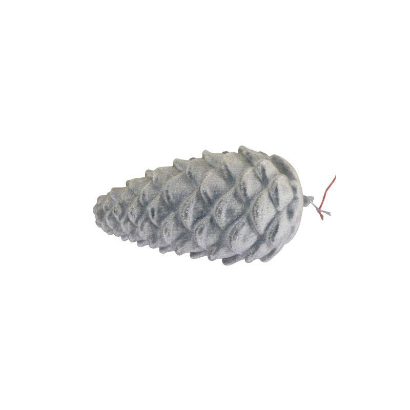 Sachet de 2 pommes de pin floquee 2 tailles 2 couleurs - Mistral - G