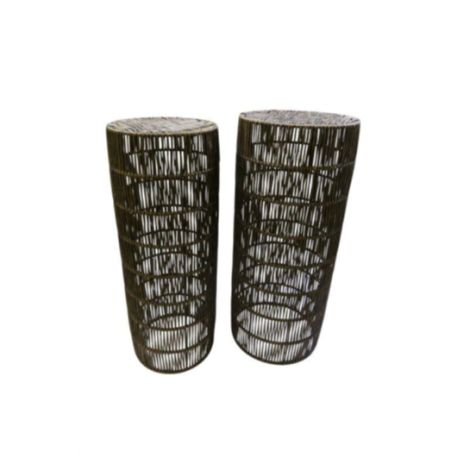 Ensemble de 2 colonnes en plastique tréssé - Cascade
