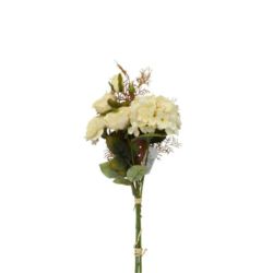 Bouquet artificiel mixte 67 cm crème