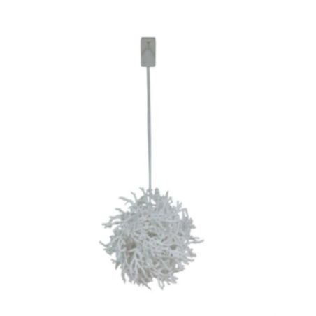 Suspension brindilles boule enneigee 30cm rouge