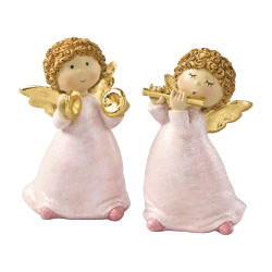 Boite de 2 anges musicien - Mistletoe - Grossiste en décoration de noel pour professionnels