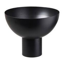 Bol sur pied noir 2 tailles - Vernalis - Grossiste en décoration de noel pour professionnels