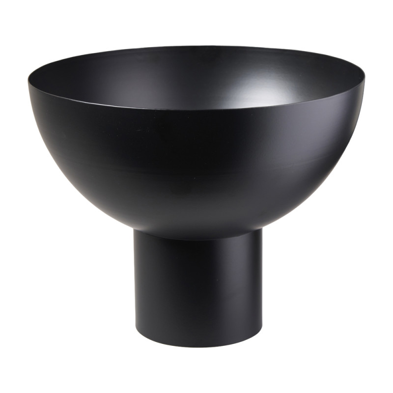 Bol sur pied noir 2 tailles - Vernalis - Grossiste en décoration de noel pour professionnels