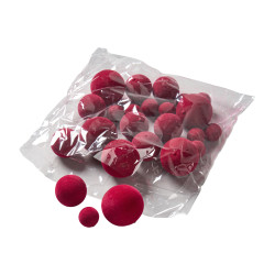 Sachet de 10 boules rouge - Starlit - Grossiste en décoration de noel pour professionnels