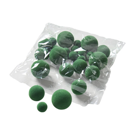 Sachet de 10 boules vert - Starlit - Grossiste en décoration de noel pour professionnels