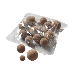 Sachet de 10 boules marron - Starlit - Grossiste en décoration de noel pour professionnels