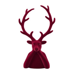 Buste de cerf bordeaux 60cm - Northstar - Grossiste en décoration de noel pour professionnels
