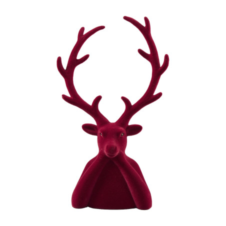 Buste de cerf bordeaux 60cm - Northstar - Grossiste en décoration de noel pour professionnels