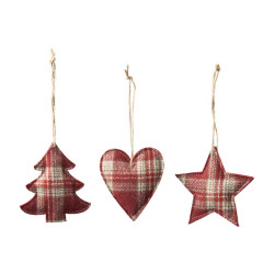 Sachet de 12 suspension en feutrine - Cinnamon - Grossiste en décoration de noel pour professionnels