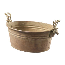 Coupe en métal avec tete de cerf - Glacier - Grossiste en décoration de noel pour professionnels