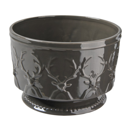 Coupe renne gris foncé - Roselin - Grossiste en décoration de noel pour professionnels