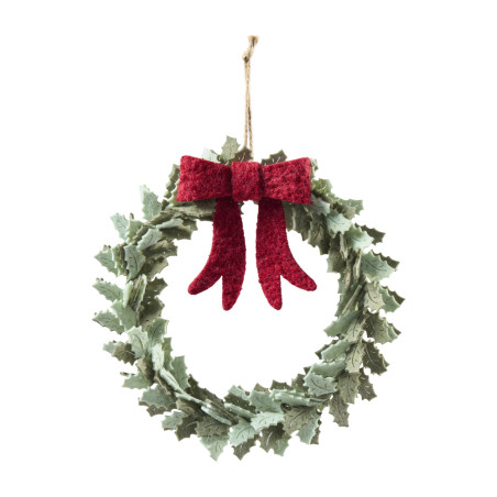 Couronne a suspendre 25cm - Vanilla - Grossiste en décoration de noel pour professionnels