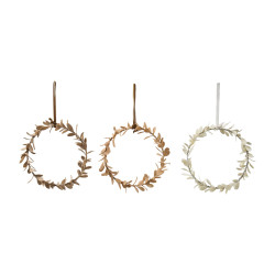 Couronne de feuilles à suspendre - Truffle - Grossiste en décoration de noel pour professionnels