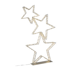 Etoiles métaliques avec led 76cm - Juniper - Grossiste en décoration de noel pour professionnels