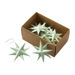 Guirlande d'étoiles en papier vert - Ribbon - Grossiste en décoration de noel pour professionnels