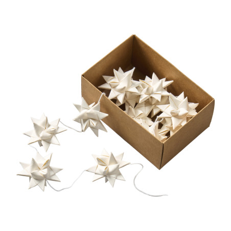 Guirlande d'étoiles en papier blanc - Ribbon - Grossiste en décoration de noel pour professionnels