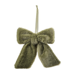 Sachet de 4 nœuds en velours vert - Rudolph - Grossiste en décoration de noel pour professionnels