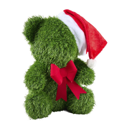 Ours de noel vert - Cupid - Grossiste en décoration de noel pour professionnels