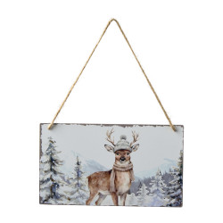 Sachet de 4 panneaux en metal cerf - Dasher - Grossiste en décoration de noel pour professionnels