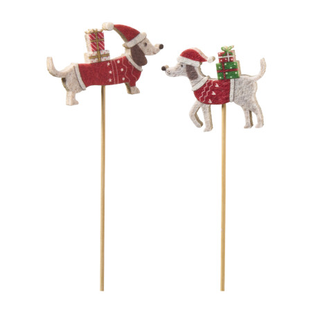 Sachet de 32 pics teckel - Donner - Grossiste en décoration de noel pour professionnels