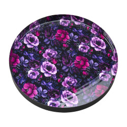 Plateau en métal motif fleurs - Joyful - Grossiste en décoration de noel pour professionnels