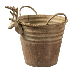 Pot en métal avec poignees - Magic - Grossiste en décoration de noel pour professionnels