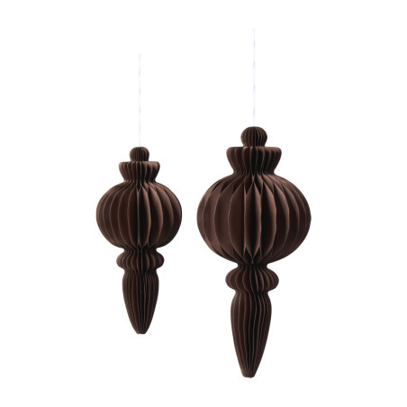 Sachet de 2 suspensions grande taille - Gleam - Grossiste en décoration de noel pour professionnels