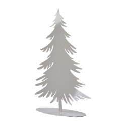 Sapin en métal sur socle taupe - Snowglob - Grossiste en décoration de noel pour professionnels