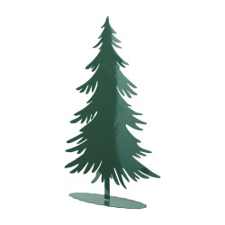 Sapin en métal sur socle vert - Snowglob - Grossiste en décoration de noel pour professionnels