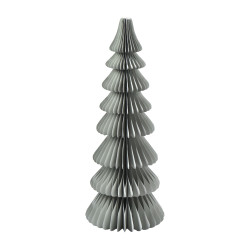 Sapin en papier gris 3 tailles - Starry - Grossiste en décoration de noel pour professionnels