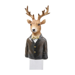 Buste de cerf debout brun noir - Snowkiss - Grossiste en décoration de noel pour professionnels