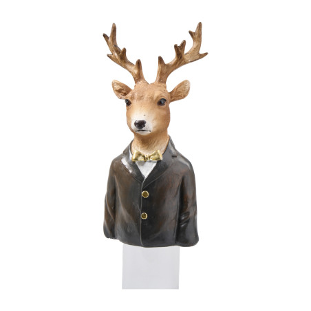 Buste de cerf debout brun noir - Snowkiss - Grossiste en décoration de noel pour professionnels