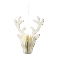 Sachet de 6 têtes de renne en papier 2 couleurs - Wishful - Grossiste en décoration de noel pour professionnels