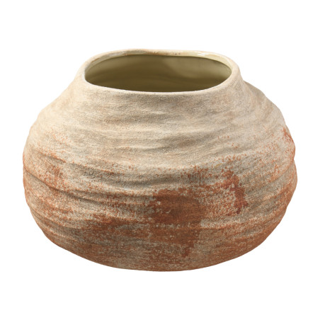 Vase applati brun - Festivity - Grossiste en décoration de noel pour professionnels