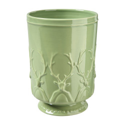 Vase décor renne vert - Roselin - Grossiste en décoration de noel pour professionnels