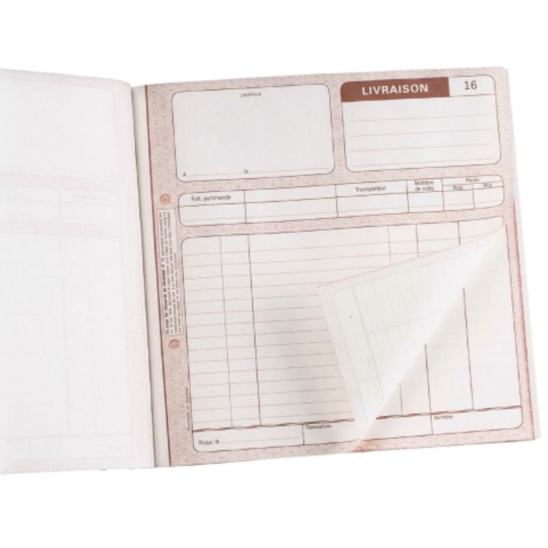 Carnet bon de livraison 50 pages