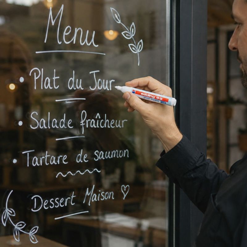 Marqueur pour verre