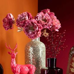 Pivoine artificielle 2 couleurs