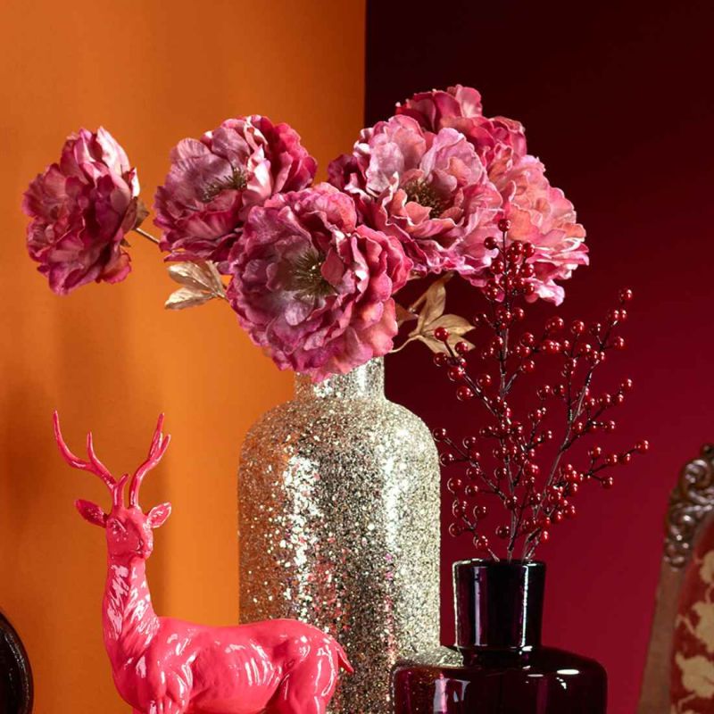 Pivoine artificielle 2 couleurs
