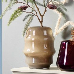 Vase en verre couleur brun lait - Prestige