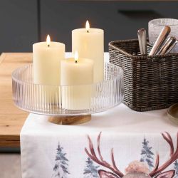 Coupe en verre base bois - Pommepin