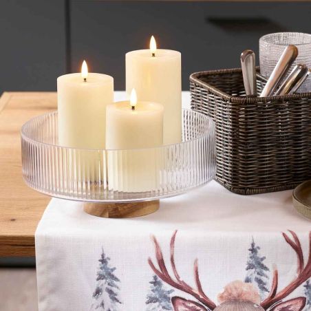Coupe en verre base bois - Pommepin
