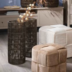 Ensemble de 2 colonnes en plastique tréssé - Cascade