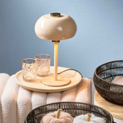 Lampe de table en métal crème - Magiko