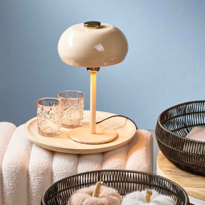 Lampe de table en métal crème - Magiko