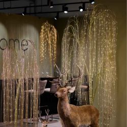 Bouleau en métal champagne avec led 2 tailles - Seraphin