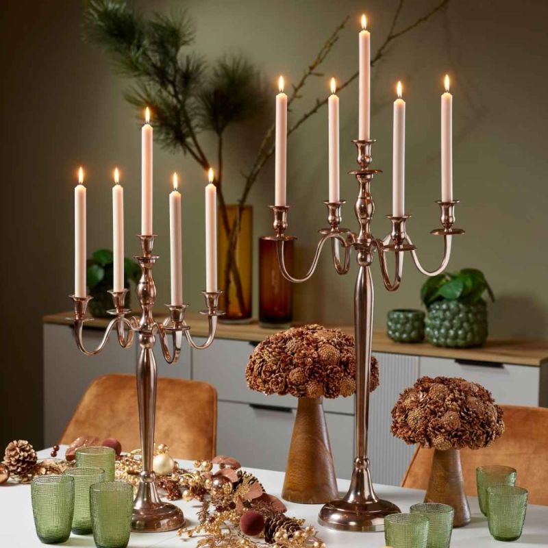 Chandelier 5 bras bronze 2 tailles - Angélik