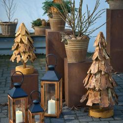 Sapin en bois sur socle 2 tailles - Impérial